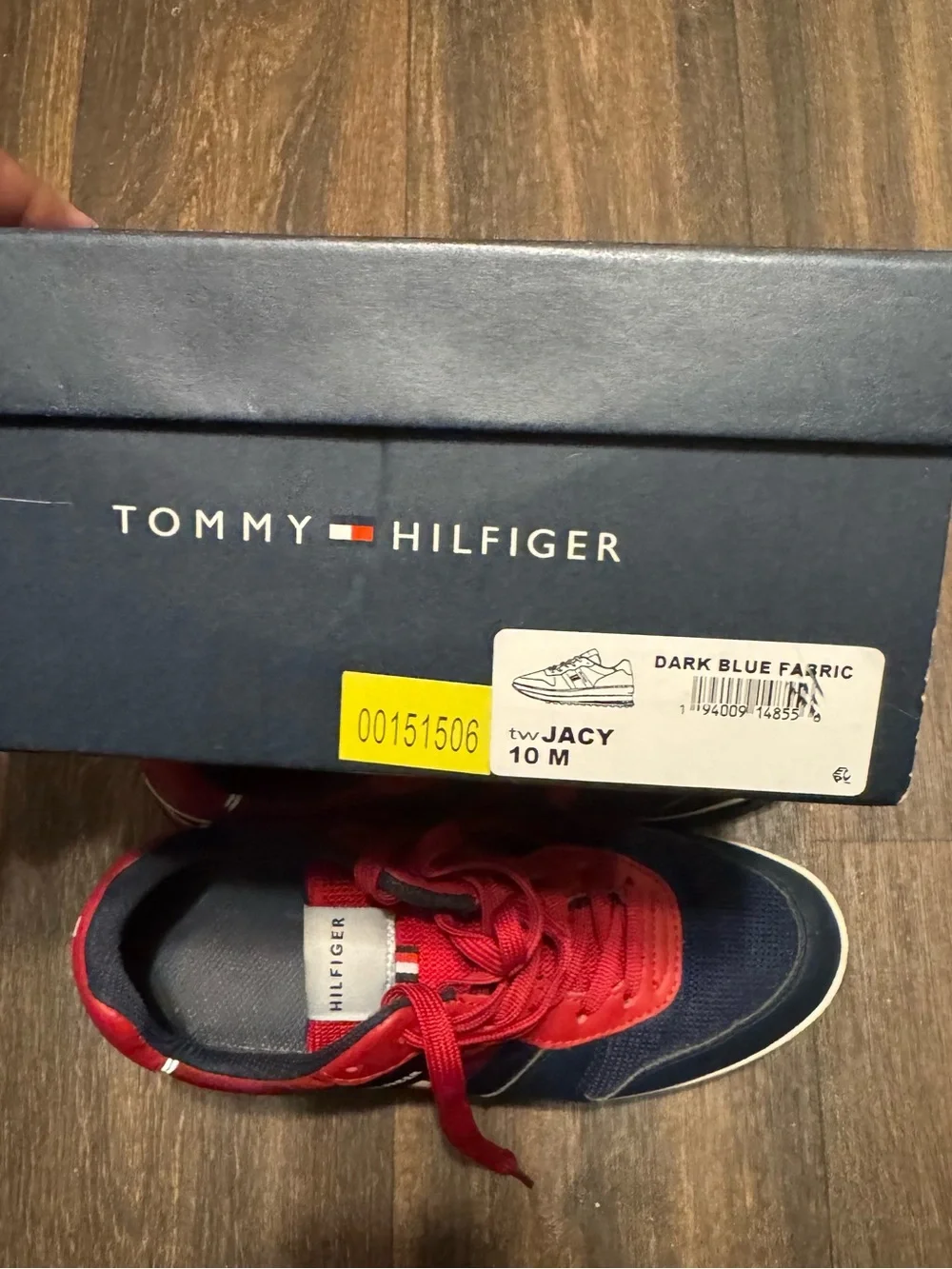 Tommy Hilfiger Men’s Navy and Red Low-Top Sneakers